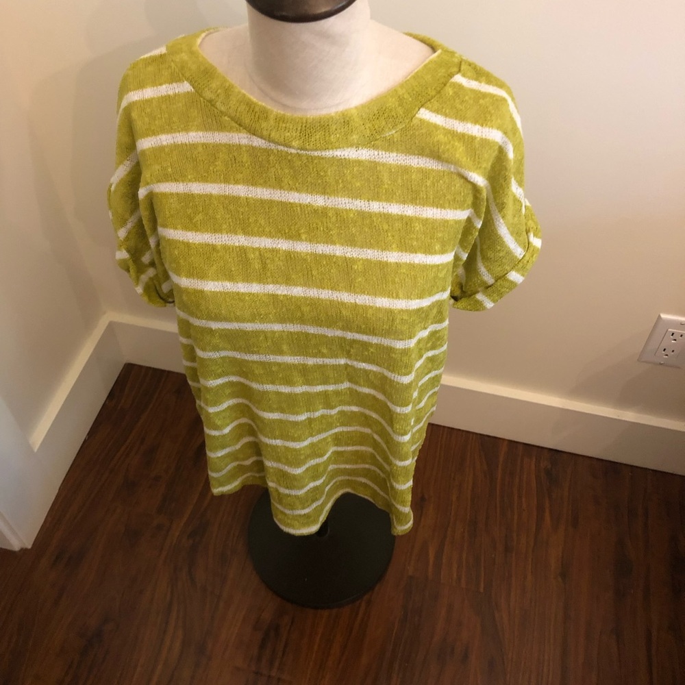 Crewneck Tunic - Yellow Striped